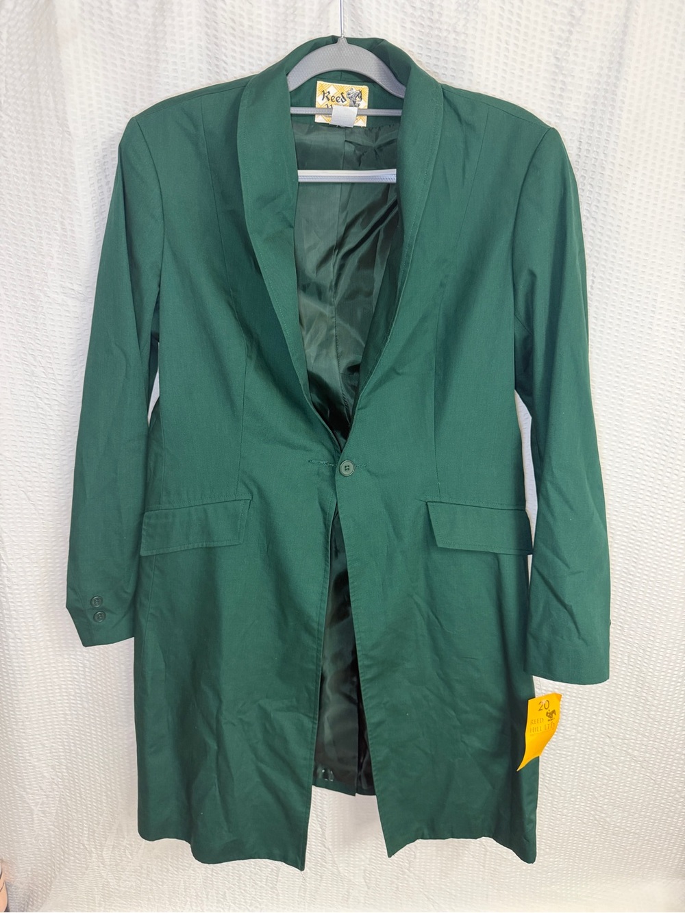 Reed Hill Saddleseat Day Coat Green Equestrian Horse Show Riding Jacket Sz 20